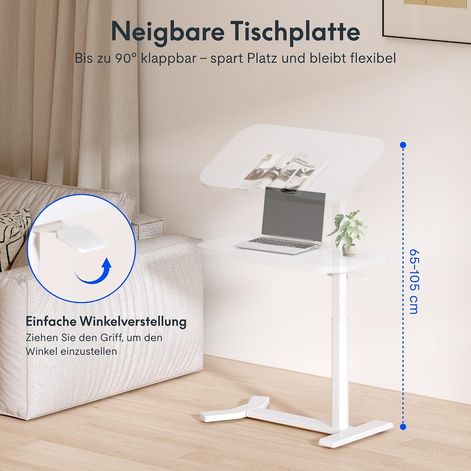 Thumbnail 1 de FlexiSpot H5 Mesa Auxiliar en Forma de C 65–105 cm