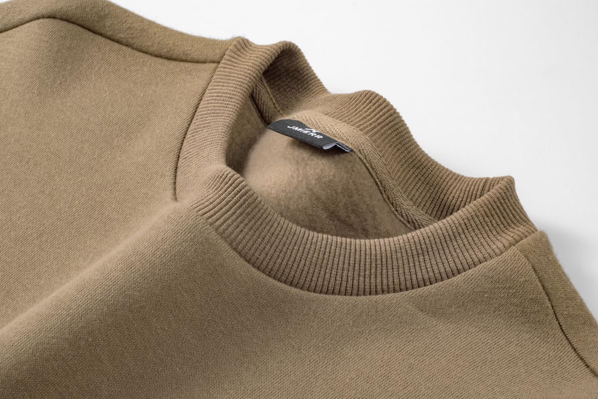 Thumbnail 1 de JMIERR Sweatshirt Herren Baumwolle Rundhals Hoodie – Wärmendes Langarm-Shirt mit Fleece-Futter