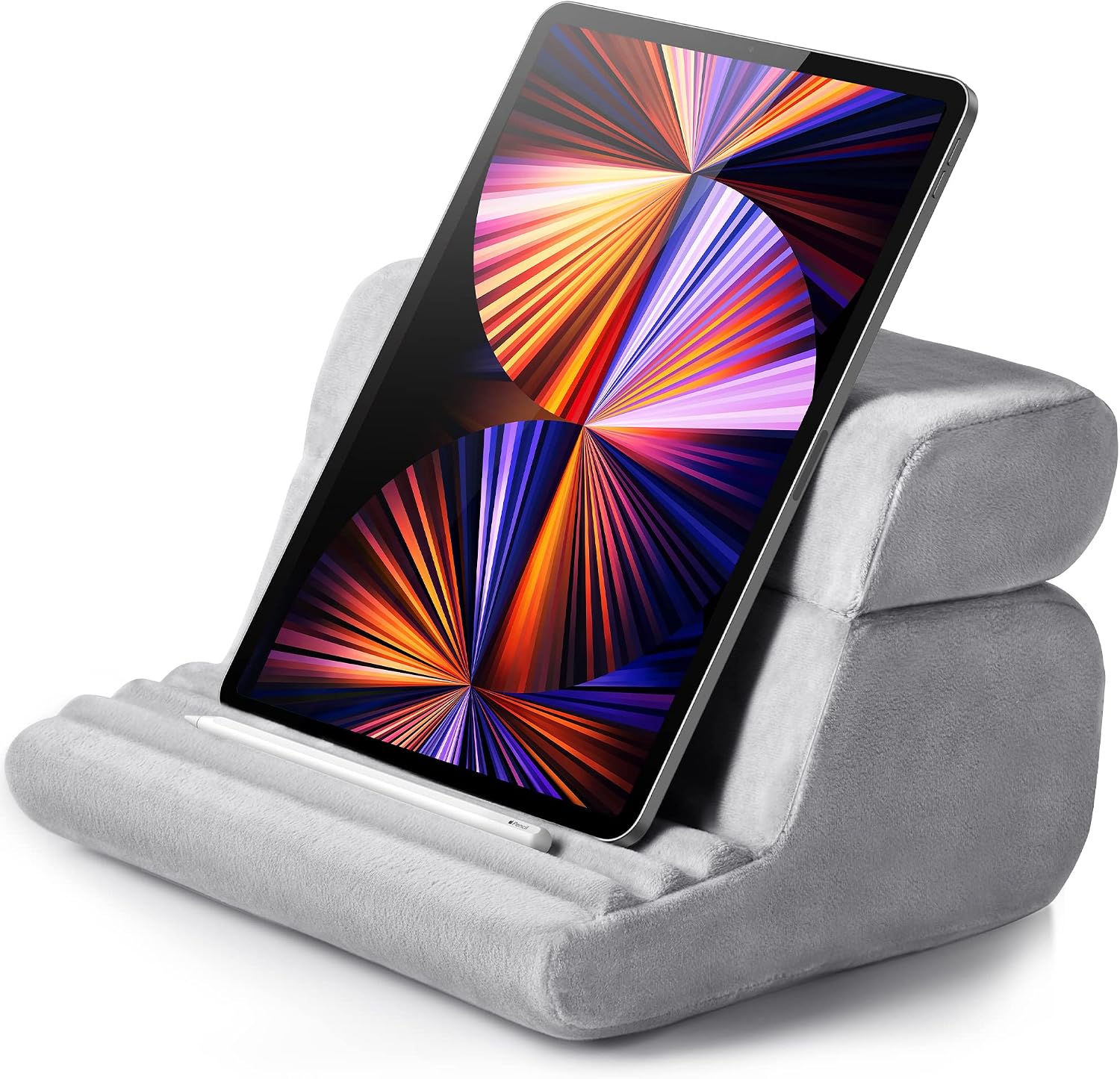 Detalle de UGREEN Soft iPad Cushion Tablet Pillow Stand (Gray) with 3-Stage Viewing Angles
