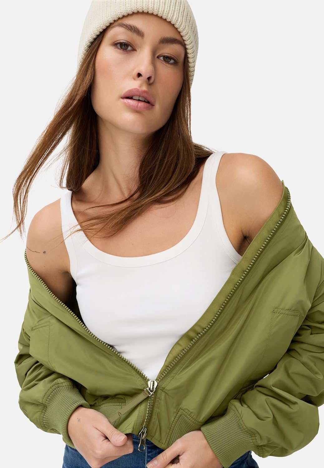 Thumbnail 2 de camel active Damen Bomberjacke mit 2-Wege-Reißverschluss – moderne Jacke für Alltag & Reisen