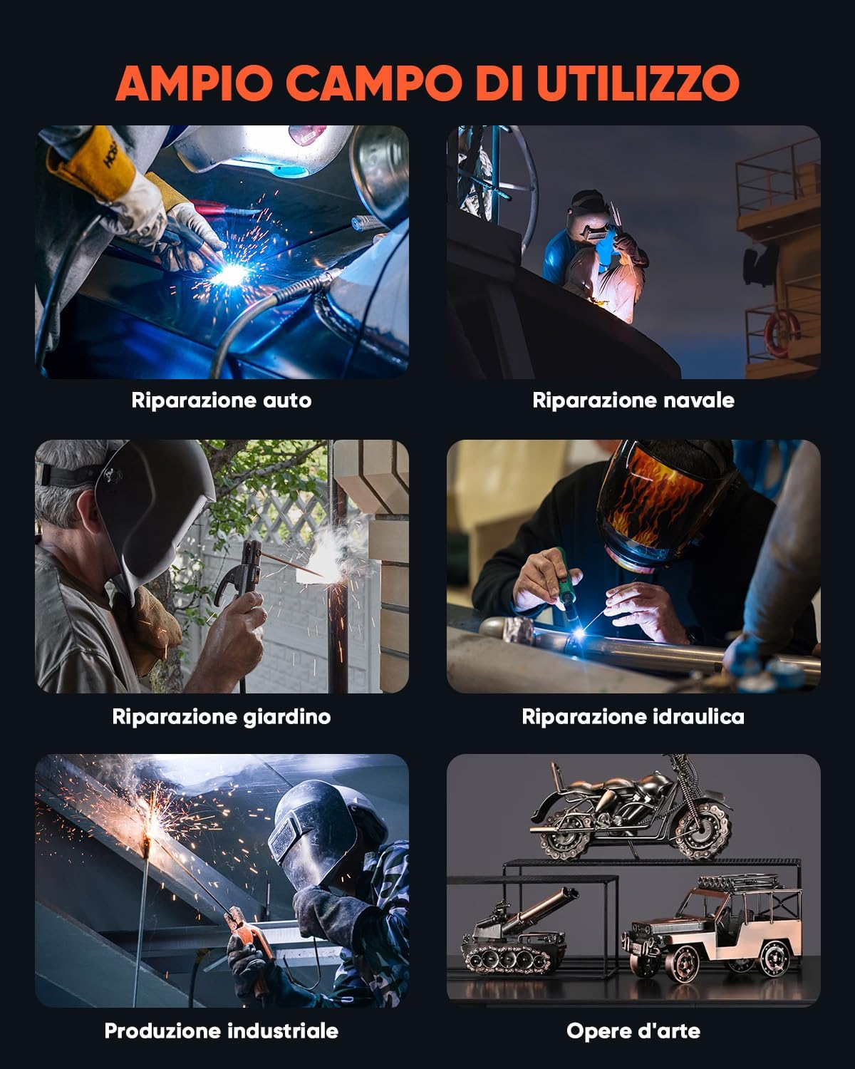 Thumbnail 6 de HITBOX ARC200S 230V Mini Saldatrice Inverter IGBT 2‑in‑1: MMA e Lift TIG compatta con Display LED