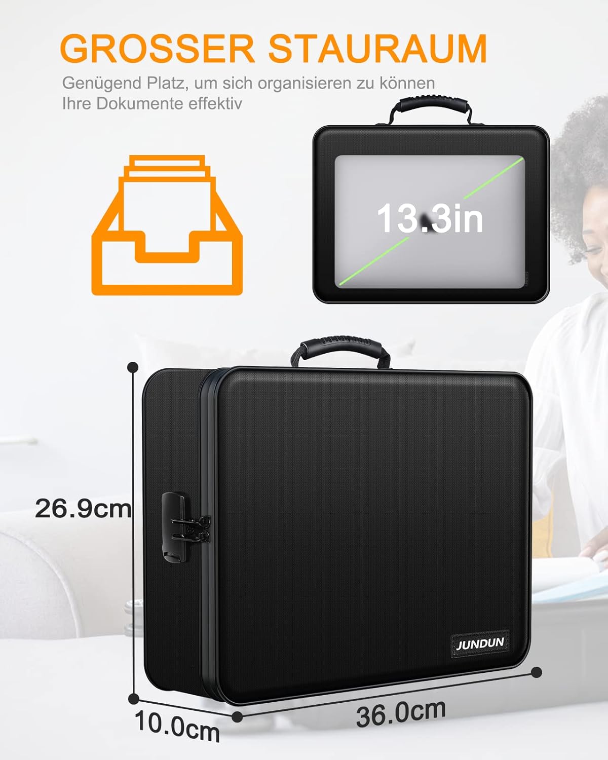 Thumbnail 4 de JUNDUN Dokumenten Organizer 36,0×26,9×10,0 cm 📁