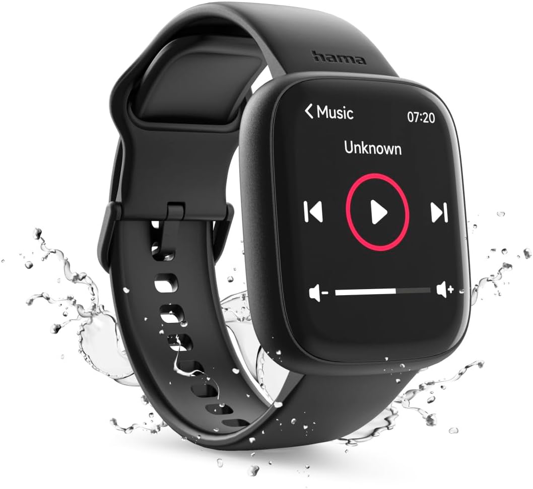 Detalle de Hama Montre Intelligente avec écran couleur 1,65" – 100 sports, IP68, suivi santé et assistant vocal