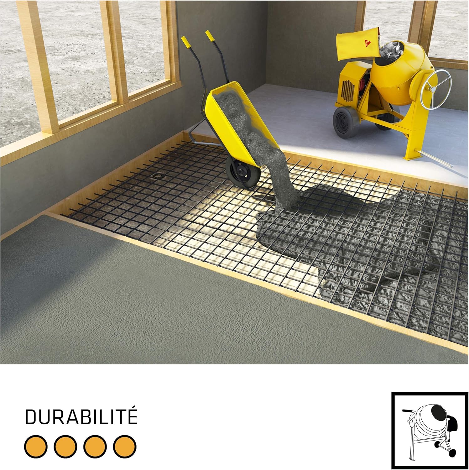 Detalle de SIKA Fibres structurelles 30 mm pour mortiers et bétons – SikaCem Fibres 30 Gris, 300 g