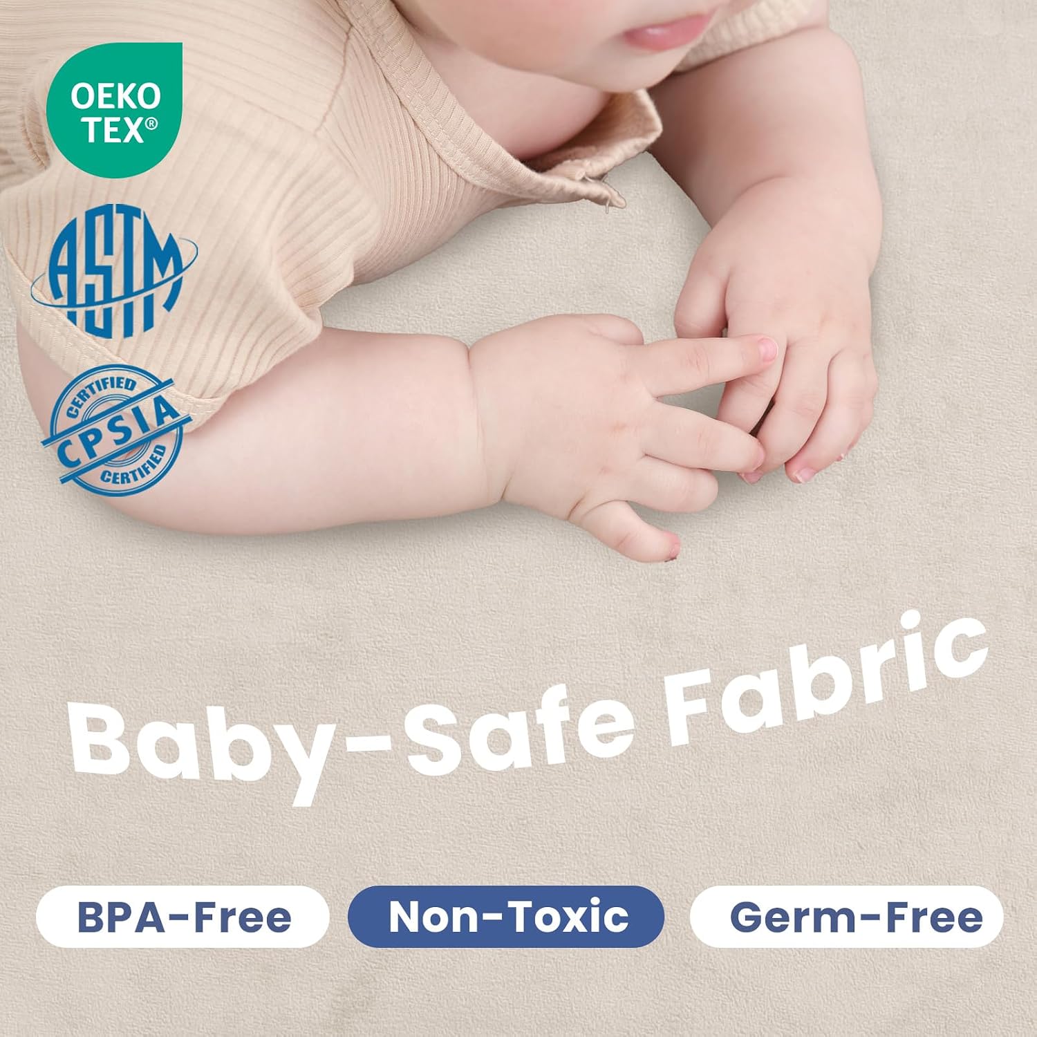 Detalle de Huloo Sleep Baby Play Mat, 79 × 59 in.