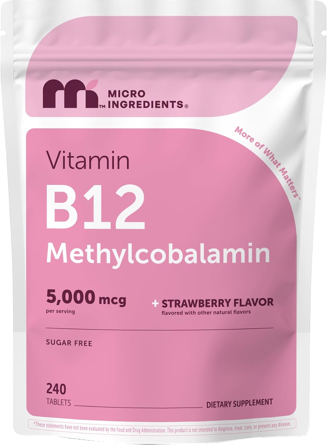 Detalle de Micro Ingredients Vitamin B12 Chewable Tablets, 5,000 mcg