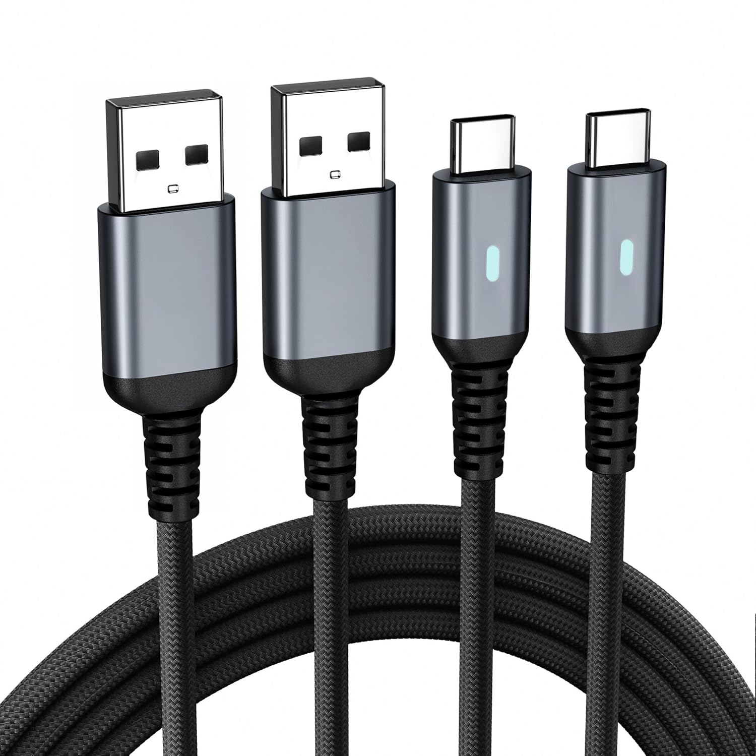 Detalle de USB C Charger Cable, 2-Pack 6ft (1.8m) USB-C to USB-C Cable – Fast Charging & Data Transfer