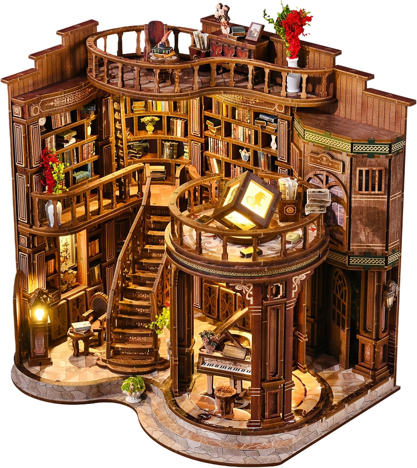 GLEAMUNO Dreamy Book Hall LED Book Nook Kit