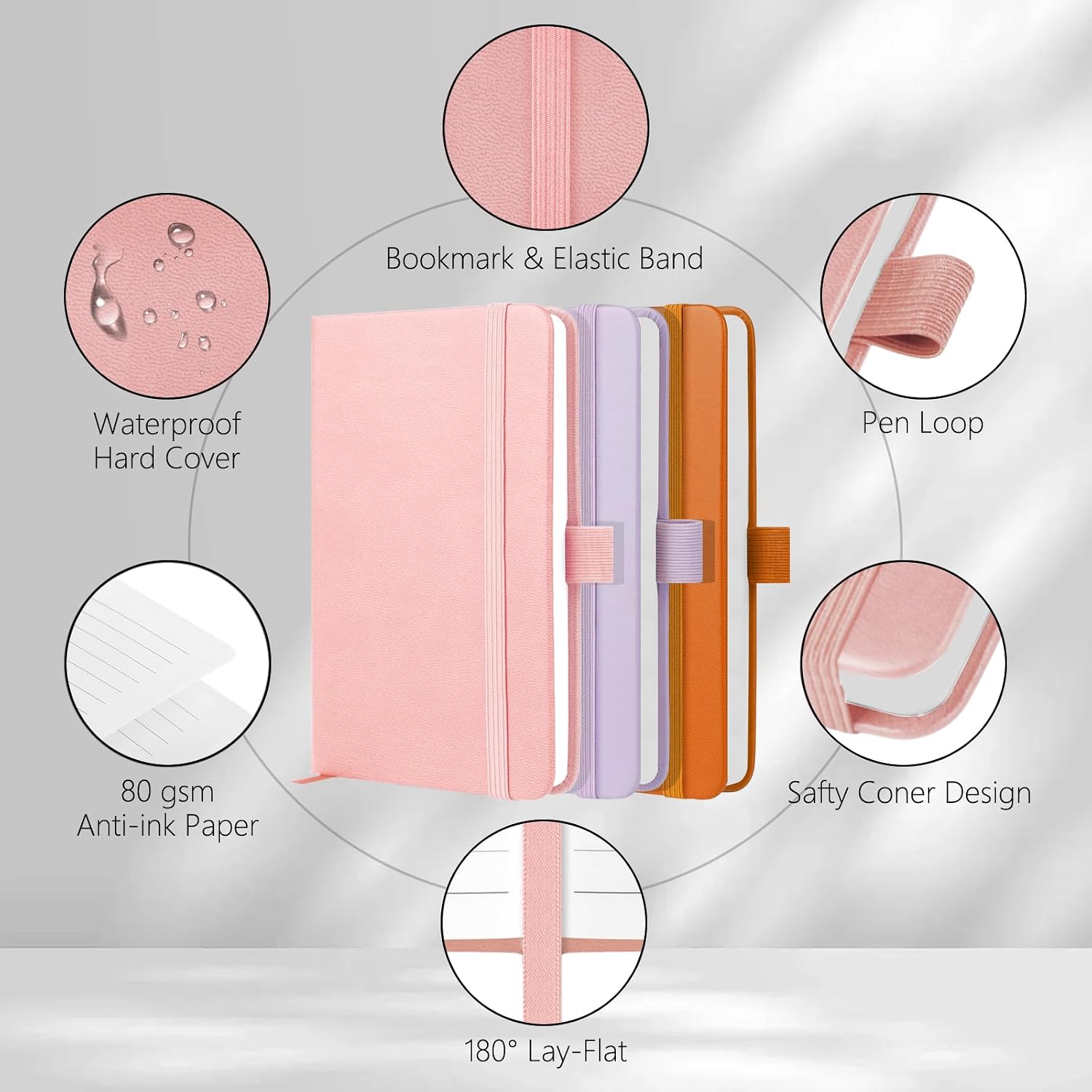 Detalle de A6 Pocket Notebook 160‑Page 3 Pack