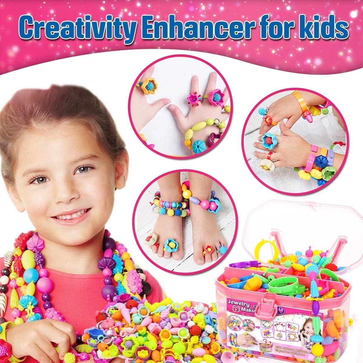 Detalle 2 de FunzBo Pop Beads Jewellery Kit for Kids 💎