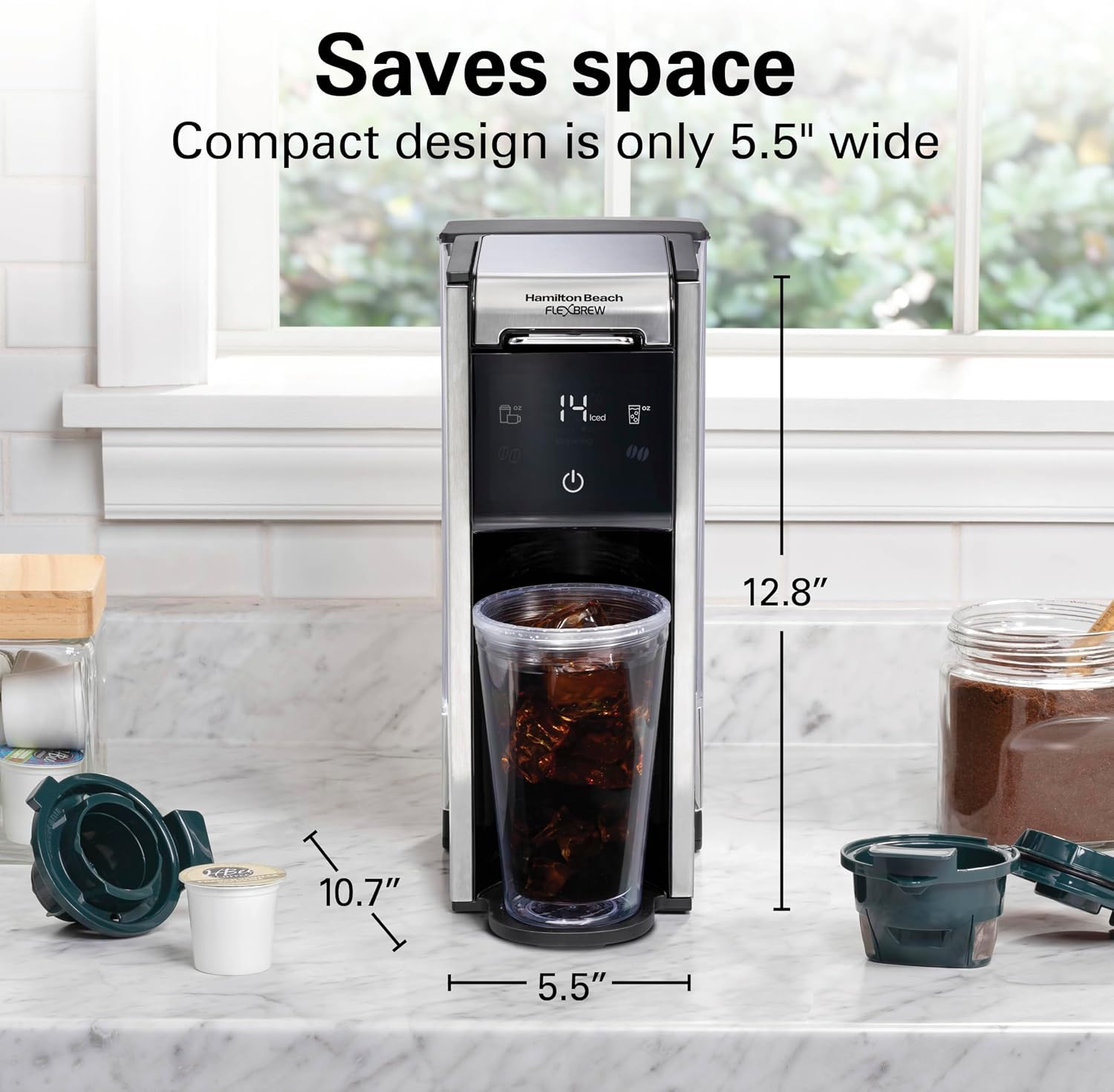 Detalle 2 de Hamilton Beach FlexBrew 4-in-1 Coffee Maker ⚙