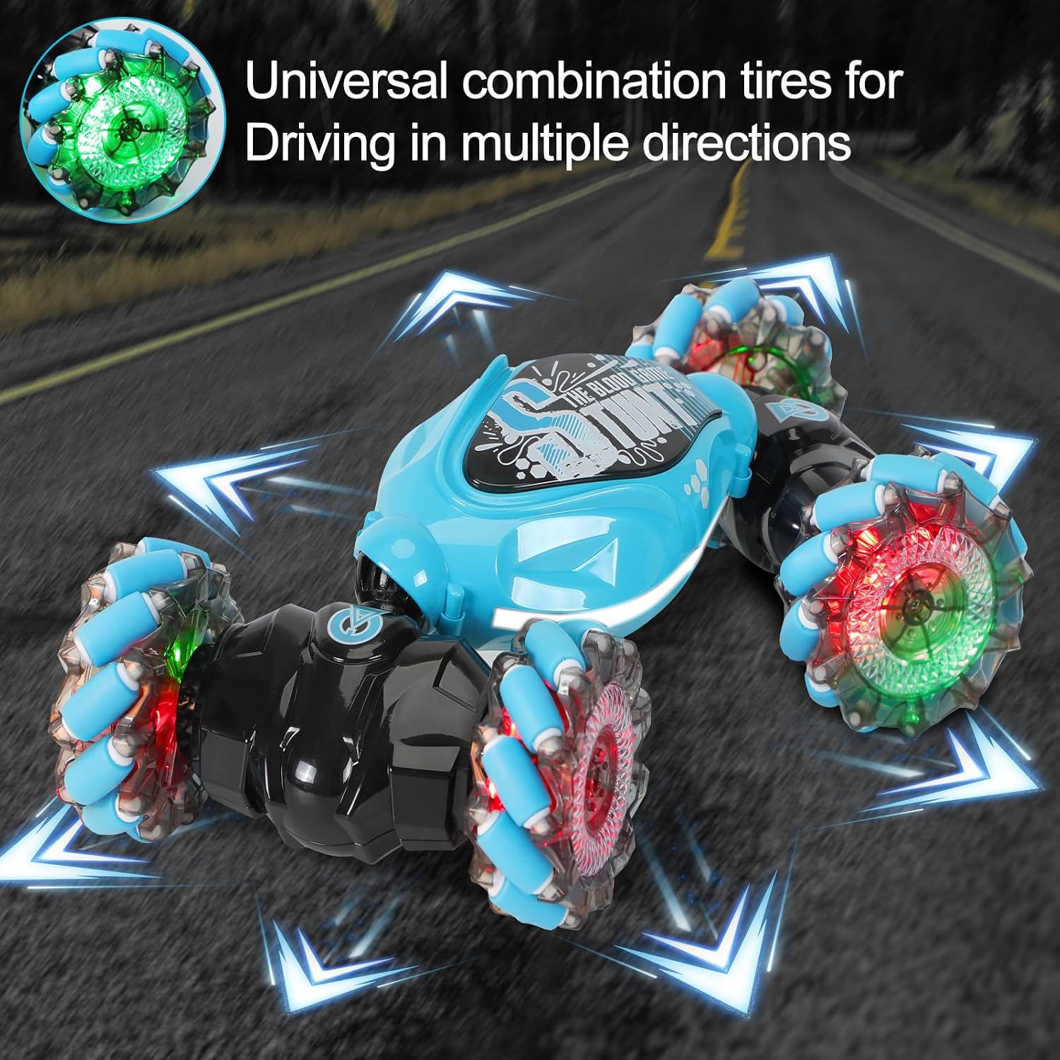 Thumbnail 4 de Ltteaoy Double Sided Rotating 4WD RC Car 360°
