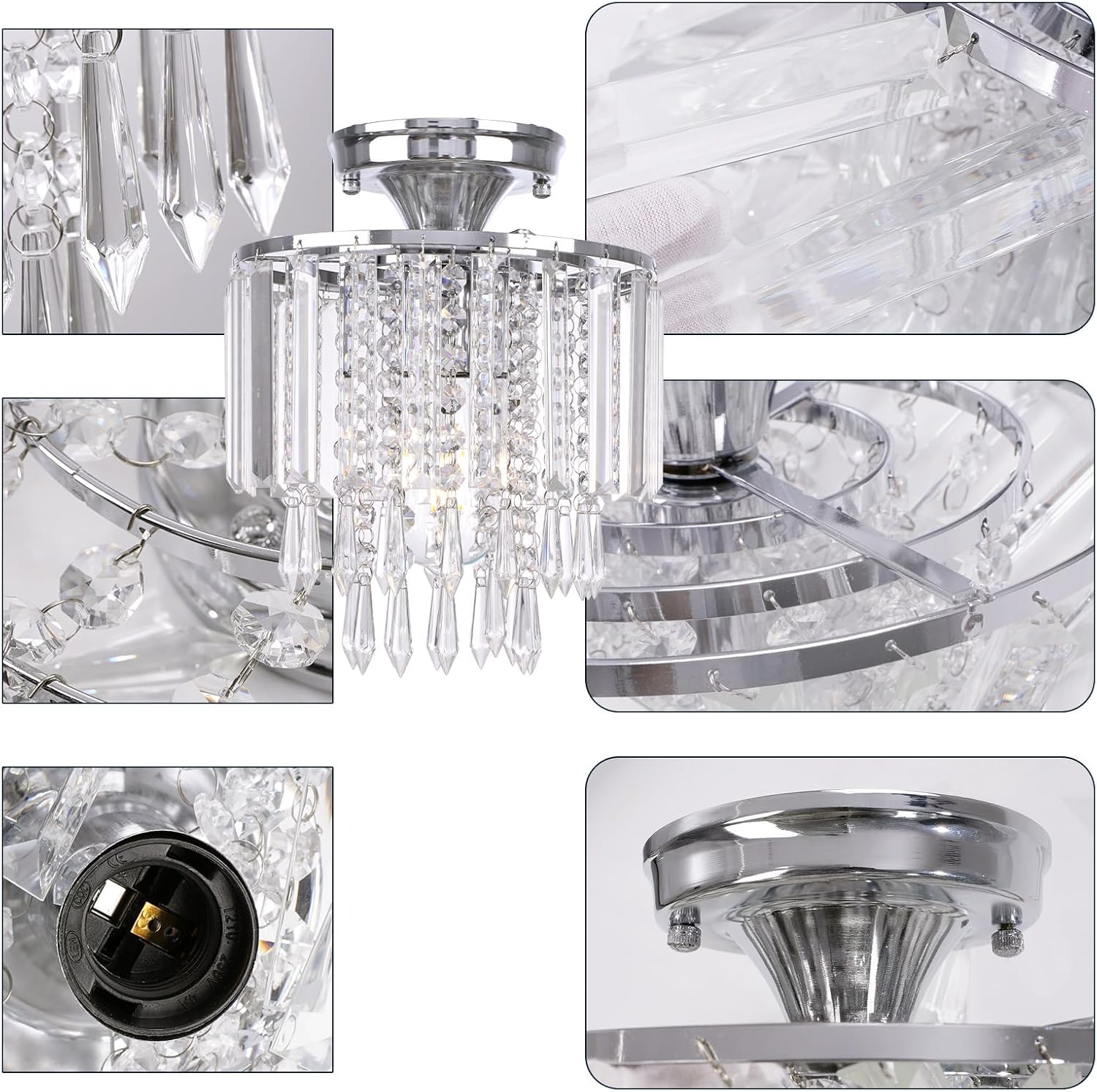 Thumbnail 4 de FRIDEKO HOME Deckenlampe Schwarz – Industrialer Charme mit E27-Fassung (Ø 30 cm)