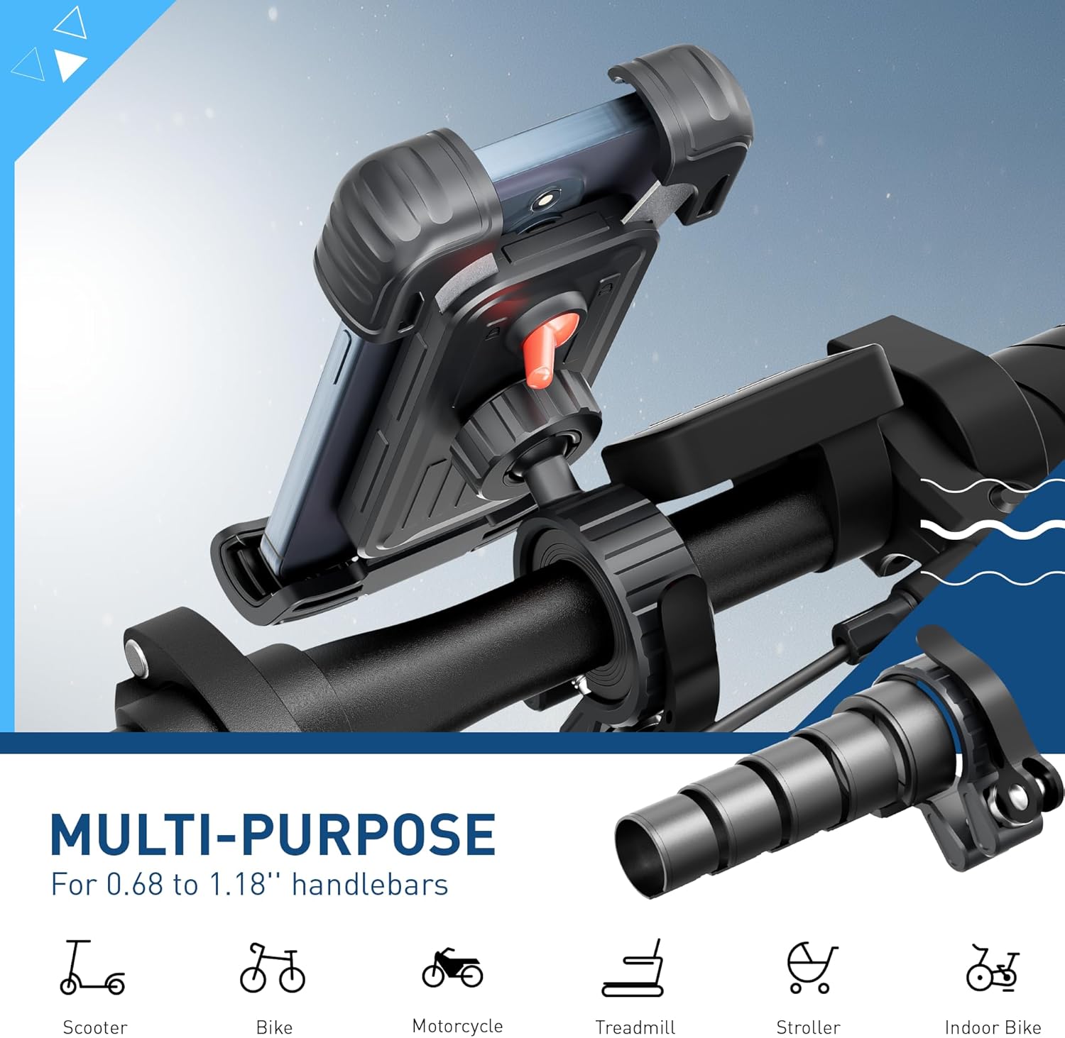 Detalle 2 de Hiboy Bike Phone Holder 360° Rotatable Mount