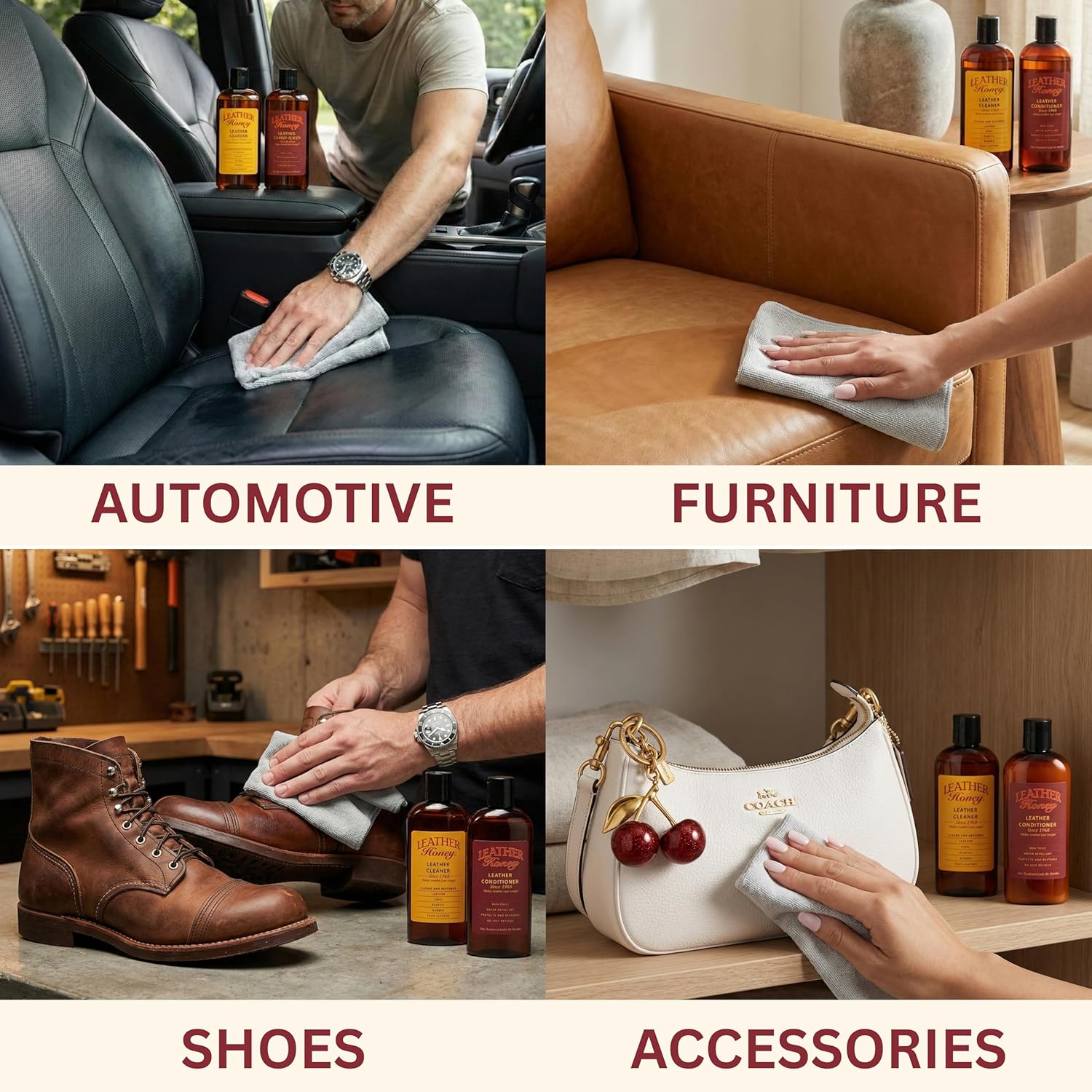 Detalle 2 de Leather Honey Leather Cleaner deep-cleaner for leather