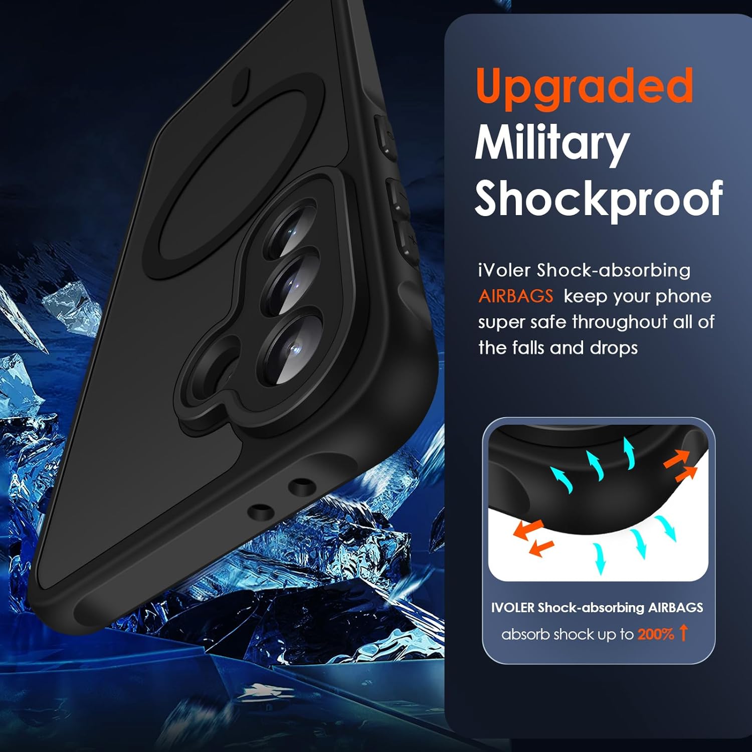 Thumbnail 4 de ivoler Magnétique Coque 3 en 1 pour Samsung Galaxy A37 5G – Protection militaire, verre trempé et coque arrière translucide