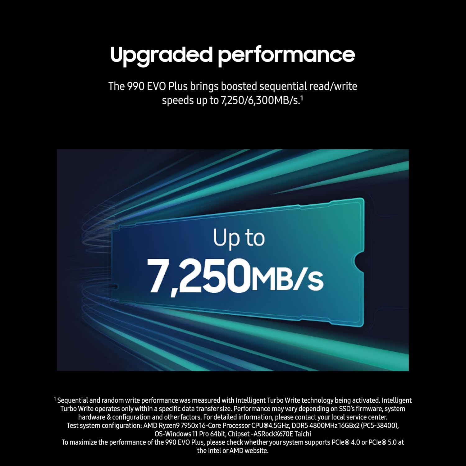 Detalle de Samsung SSD 990 EVO Plus 4TB (PCIe 4.0 x4, M.2 2280) — High-Speed Storage for Large Files