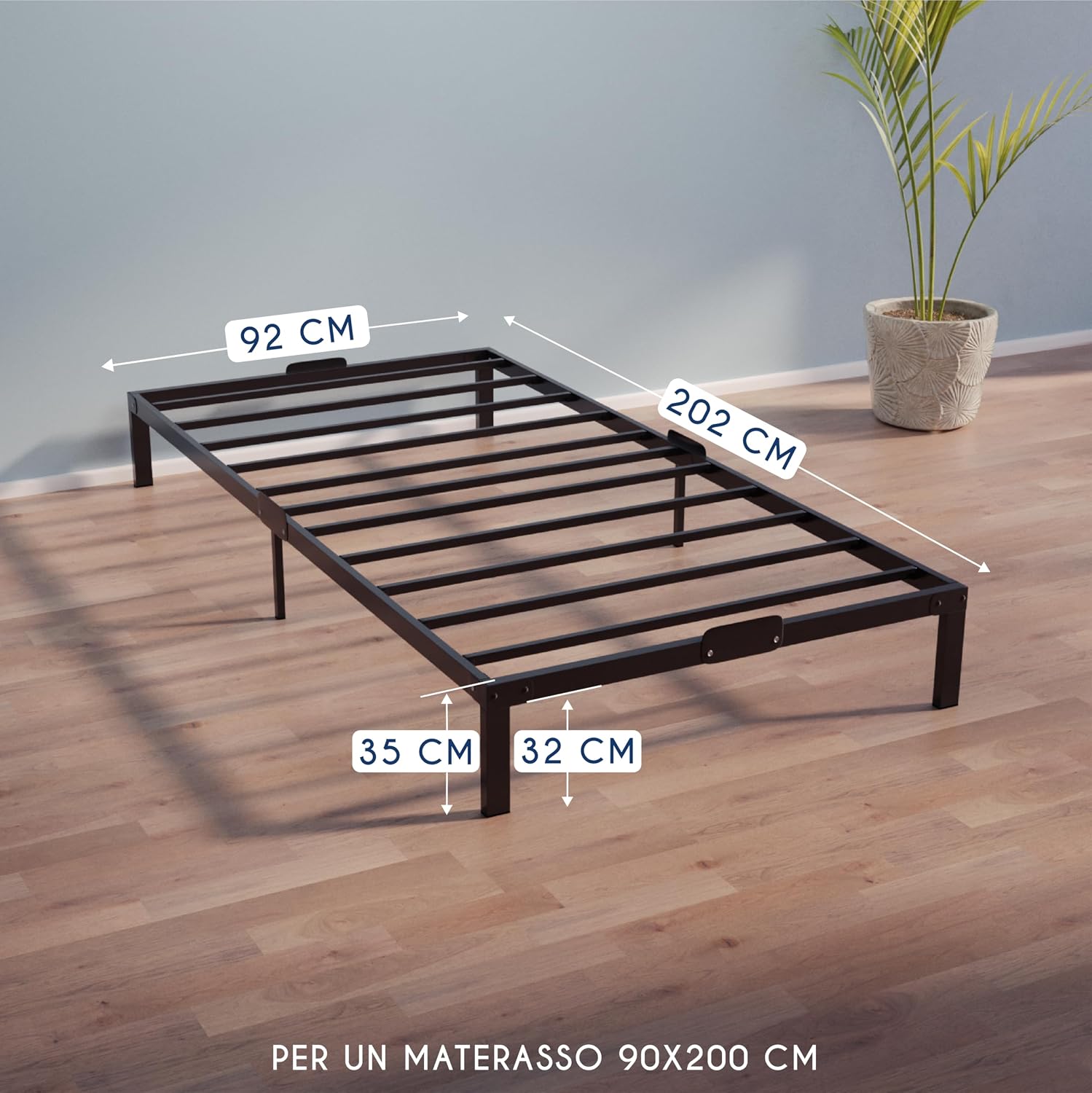 Detalle 2 de Dreamzie Letto 90x200 Nero