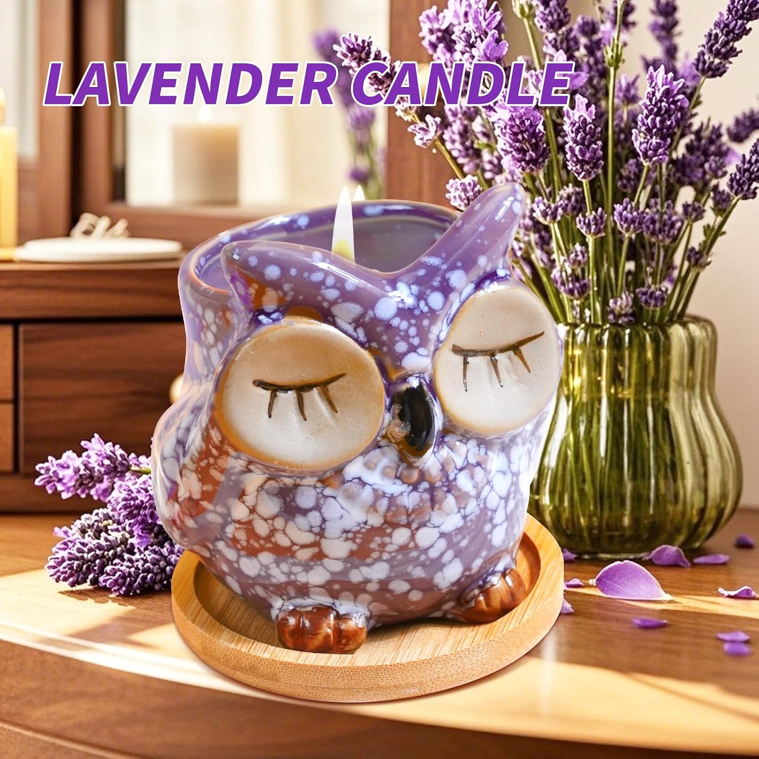 Thumbnail 1 de Fpathway Enchanting Owl Lavender Candle 120g