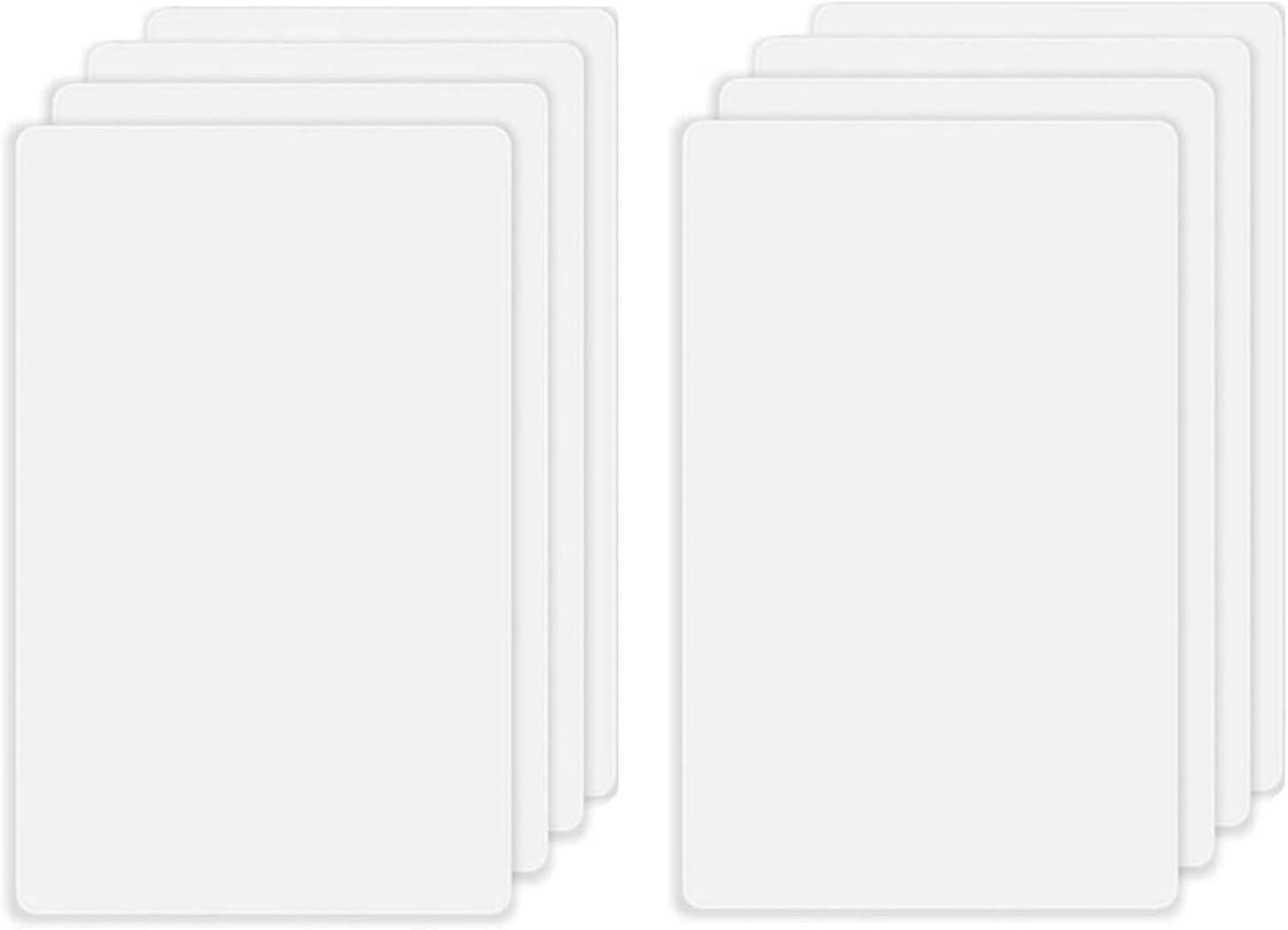Detalle de ZEFTV Screwless 1 Blank Wall Plate, 1-Gang White Polycarbonate, 8-Pack