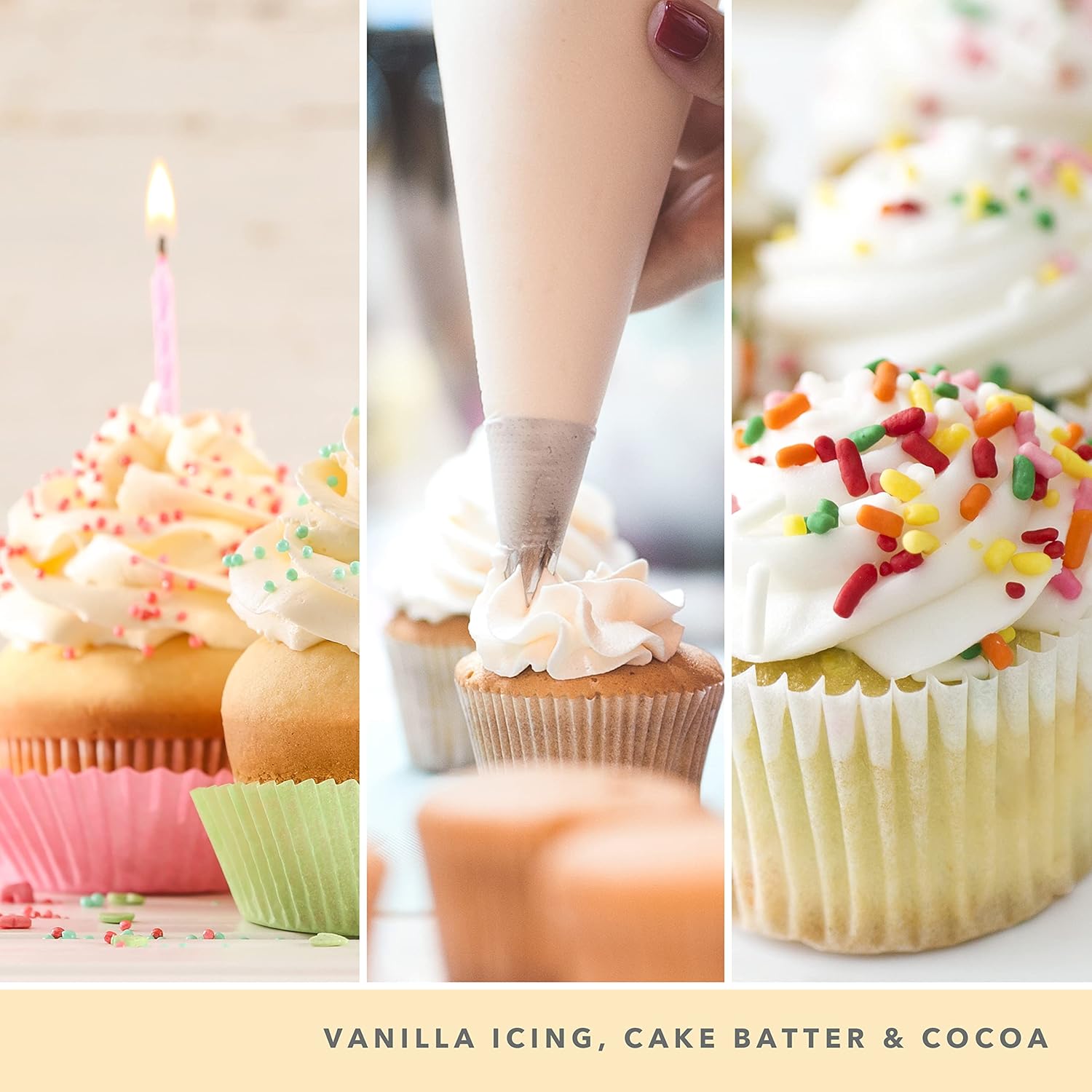Detalle 2 de Yankee Candle Candela profumata in giara media Cupcake alla vaniglia (fino a 75 ore)