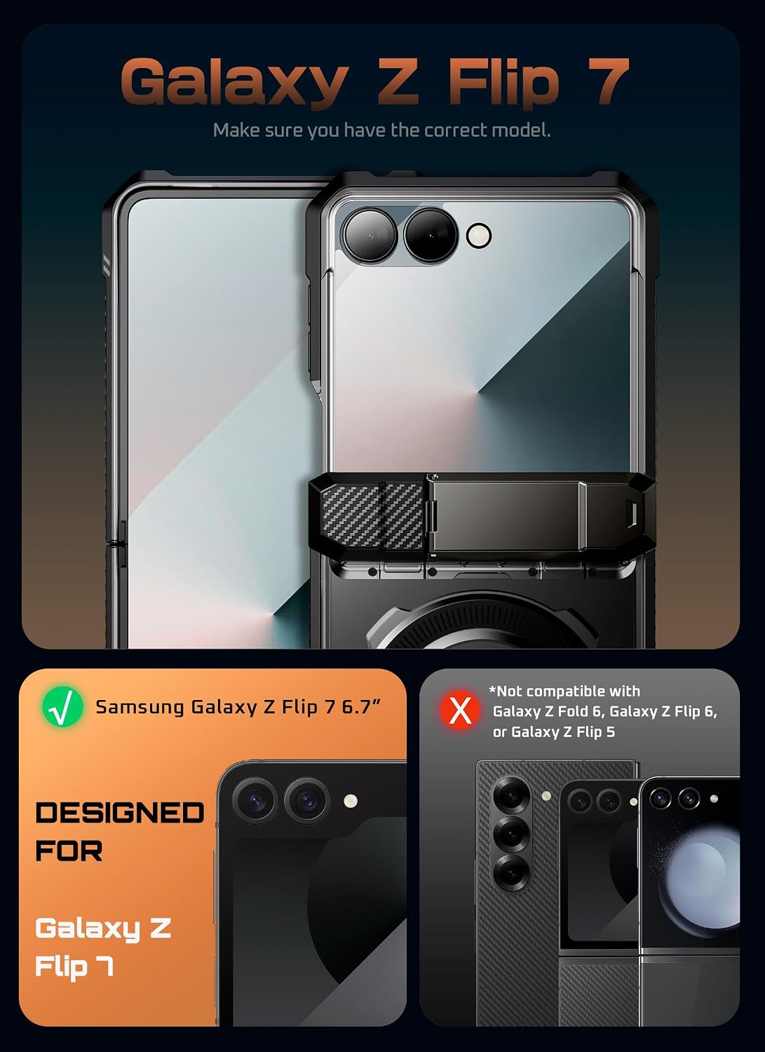 Detalle 2 de SUPCASE Samsung Galaxy Z Flip 7 case with stand 7