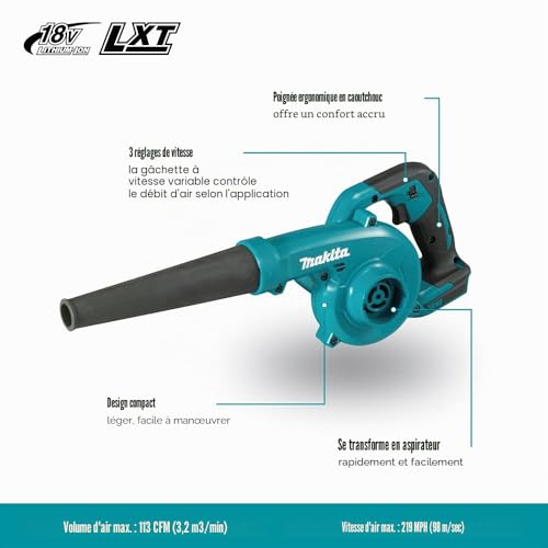 Thumbnail 1 de Makita DUB185Z – Souffleur sans fil 18V LXT (Solo corps)