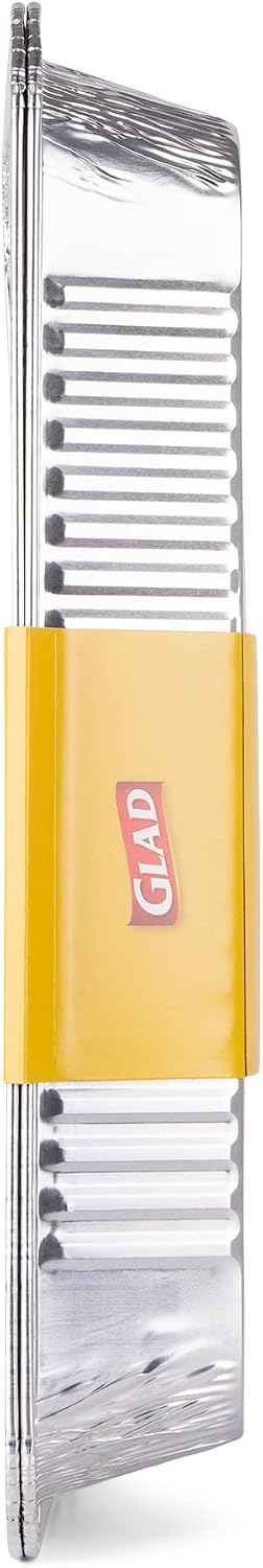 Detalle de Glad BB21178 Full-Size Deep Steam Table Pans, Aluminium, 2-Pack