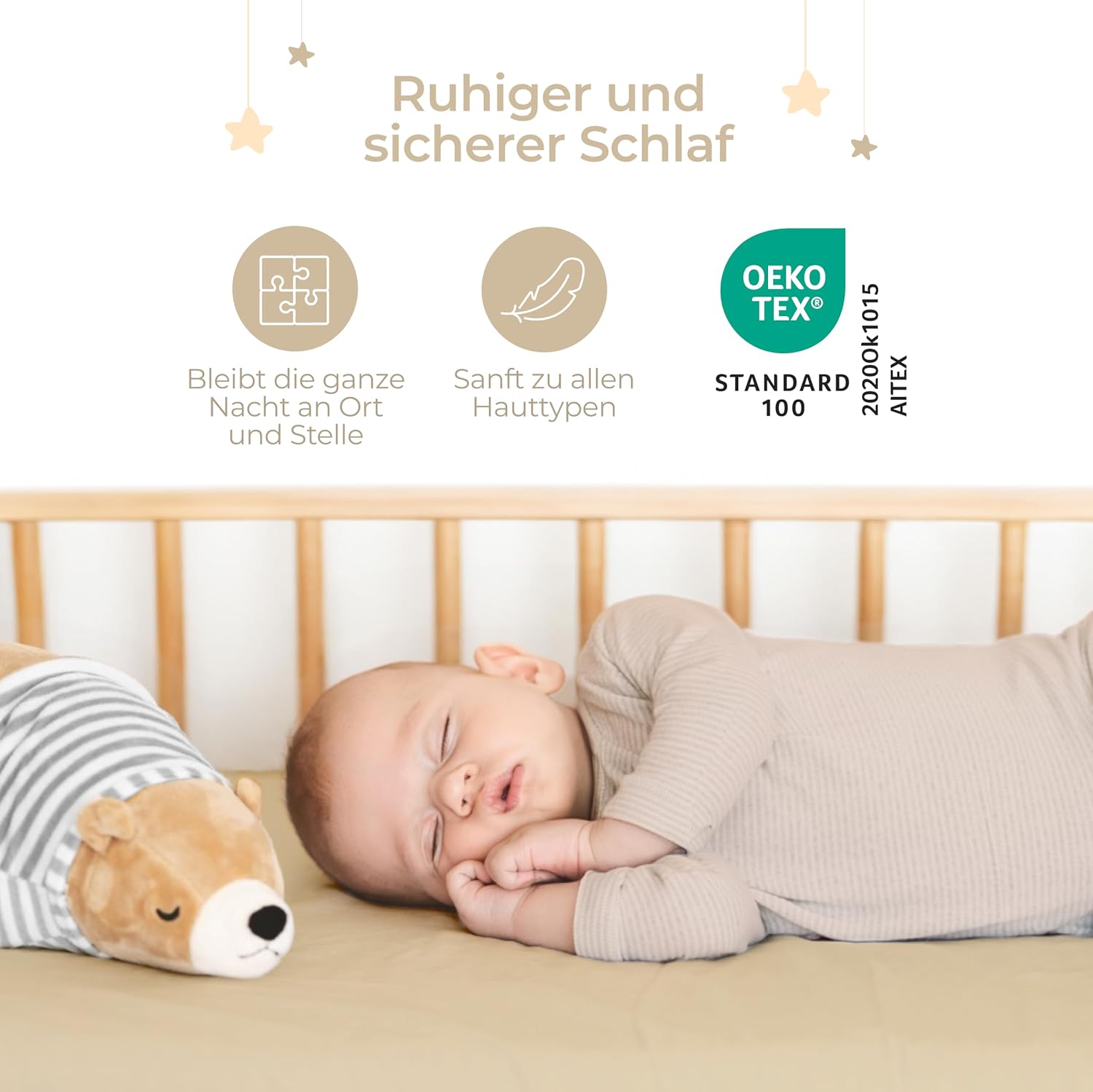 Thumbnail 4 de Dreamzie Spannbettlaken 70x140 cm Babybett