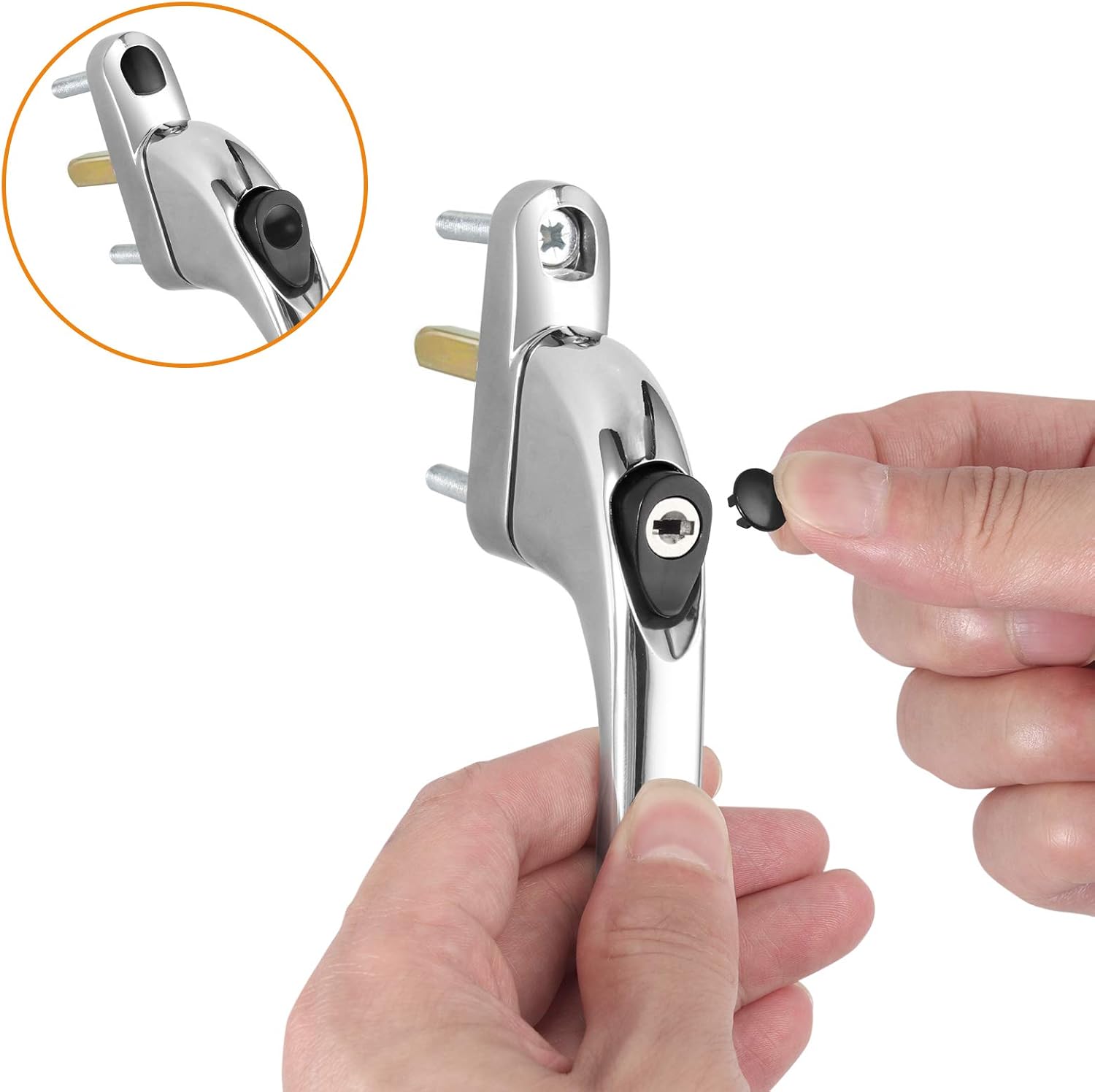 Thumbnail 6 de Neoteck Window Handle 2Pcs Inline Espag Locking (Chrome) – Versatile, Secure UPVC Replacement