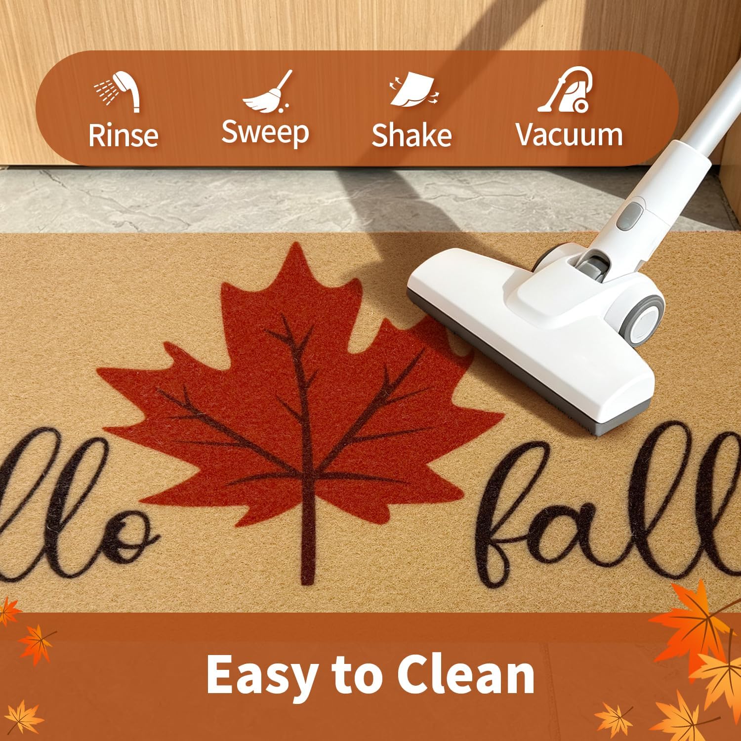Thumbnail 4 de PKFEDR PK-DM-FBA Hello Fall Doormat, 24 x 36, Non-Slip Polyester