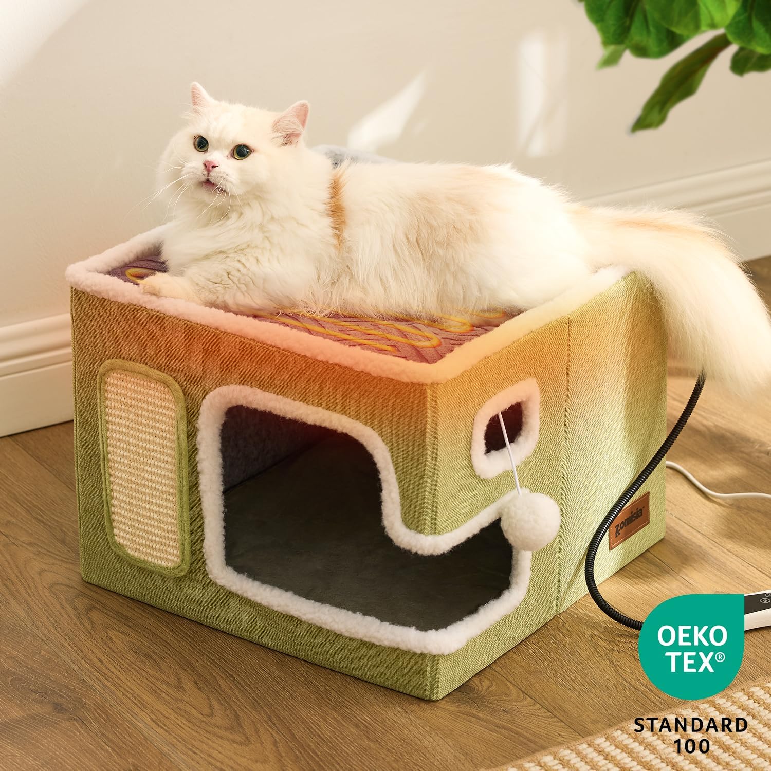 Thumbnail 6 de ZOMISIA Heated Cat House with 11 Temperature Settings