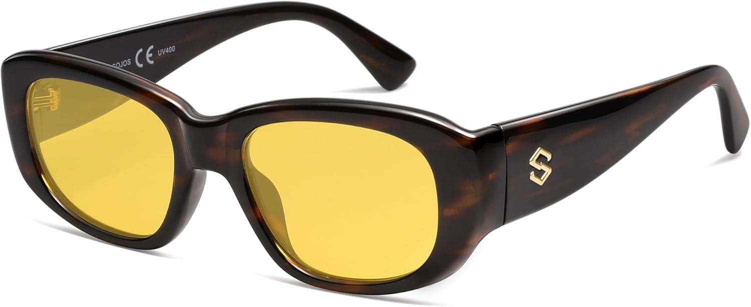 Thumbnail 5 de SOJOS Retro polarisierte quadratische Sonnenbrille SJ2374 – UV400, dicker Rahmen