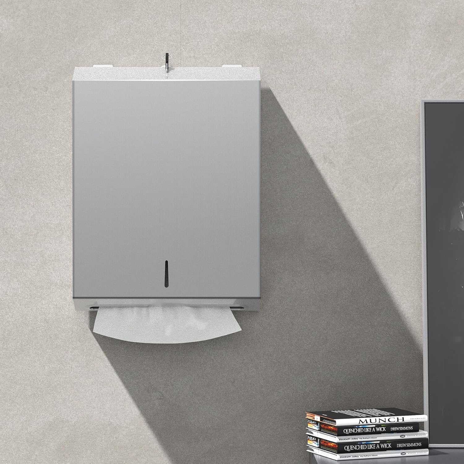 Thumbnail 4 de NICEME Papierhandtuchspender – Edelstahlspender mit Schloss für H2- und Z-Falz-Gewebe