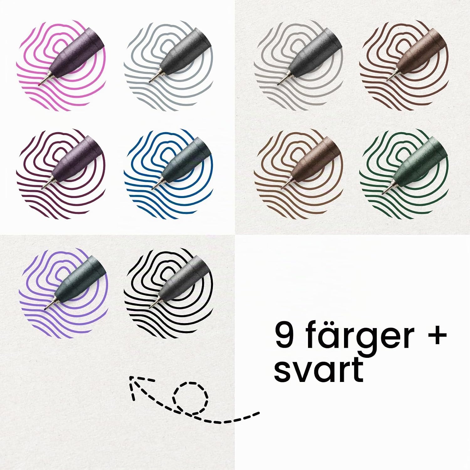 Detalle 2 de Copic Multiliner MLB005 fineliner, svart 0,05 mm med vatten- och alkoholbeständigt bläck
