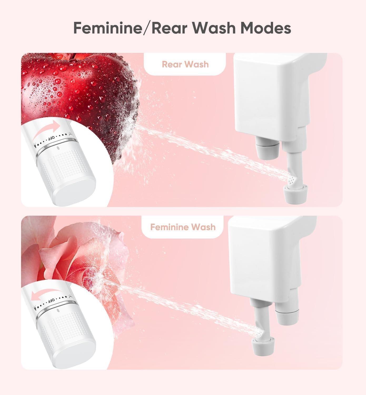Detalle de POCALAND BJL-001 Bidet Attachment with Dual Wash Modes and Adjustable Pressure