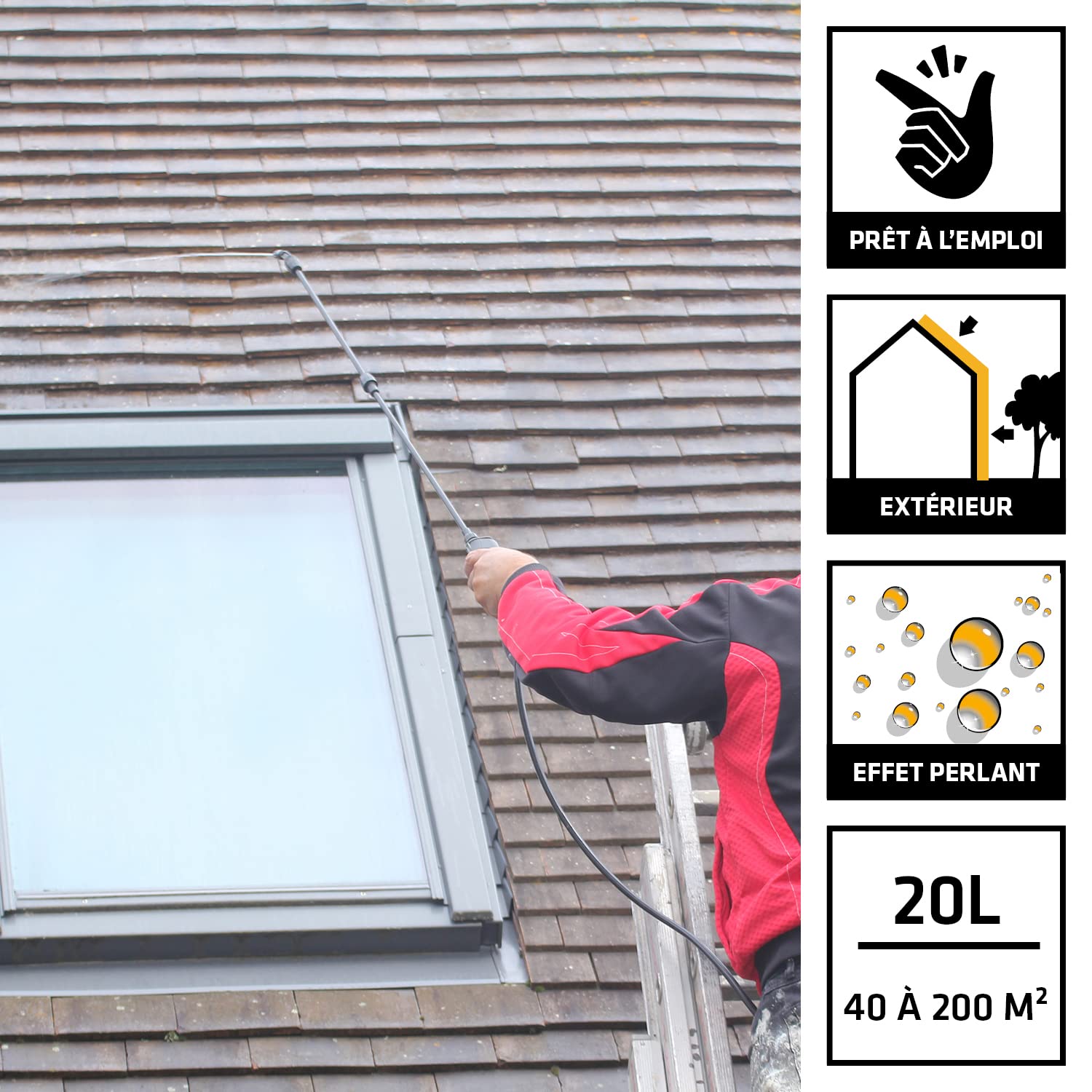 Thumbnail 2 de SIKA Imprégnation hydrofuge multi-supports Sikagard 225 Conservado Façade-Toiture – prêt à l’emploi, effet perlant