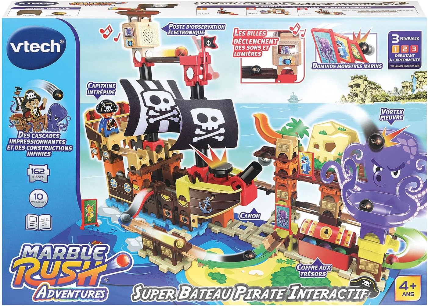 Detalle 1 de VTech Marble Rush Adventures interactief piratenschip van kunststof