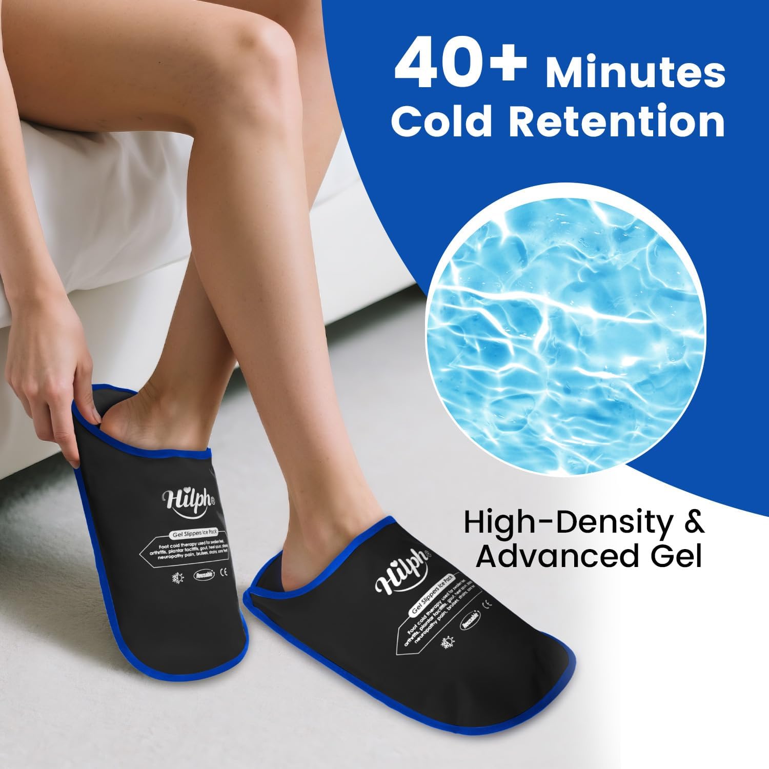 Detalle de Hilph Foot Ice Pack Slippers 12.2x5.51
