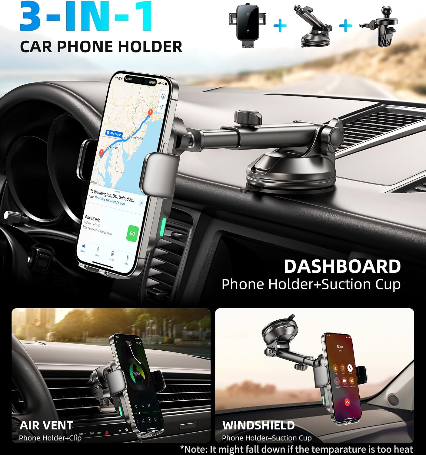 Detalle 2 de GuMosh Handyhalterung Auto 15W mit Laden