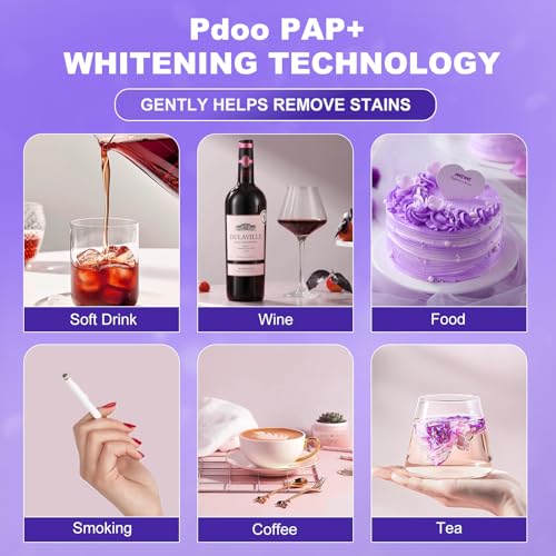 Detalle 2 de Purple Teeth Whitening Strips 14 Treatments by Pdoo – Enamel-Safe, No-Slip, No-Sensitivity Whitening Kit