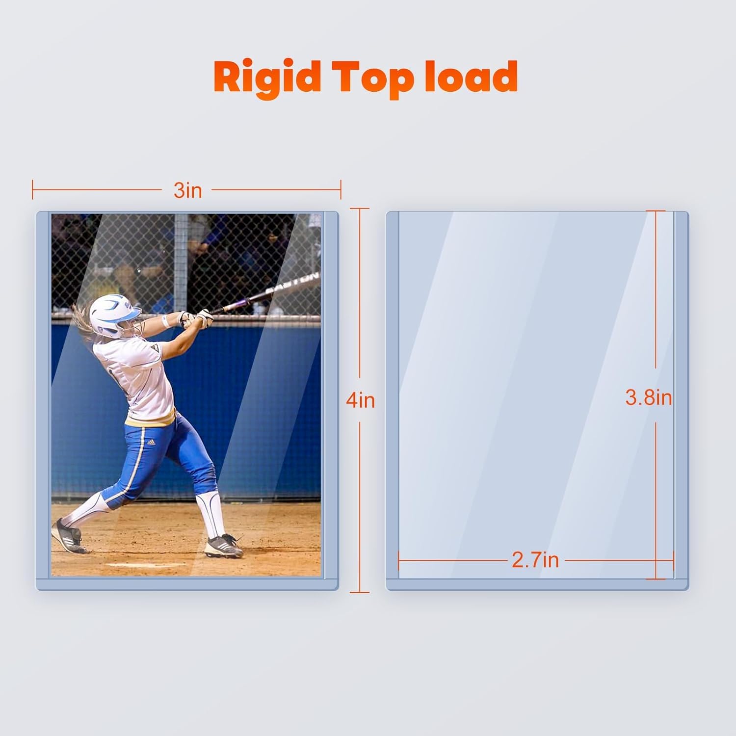 Thumbnail 6 de Top loaders 200 Piece Bundle: 100 hard 3" x 4" toploaders + 100 clear sleeves