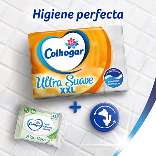 Detalle de Colhogar Ultra Suave XXL 7x6 (42 rollos) – papel higiénico suave y 2 capas sin perfume