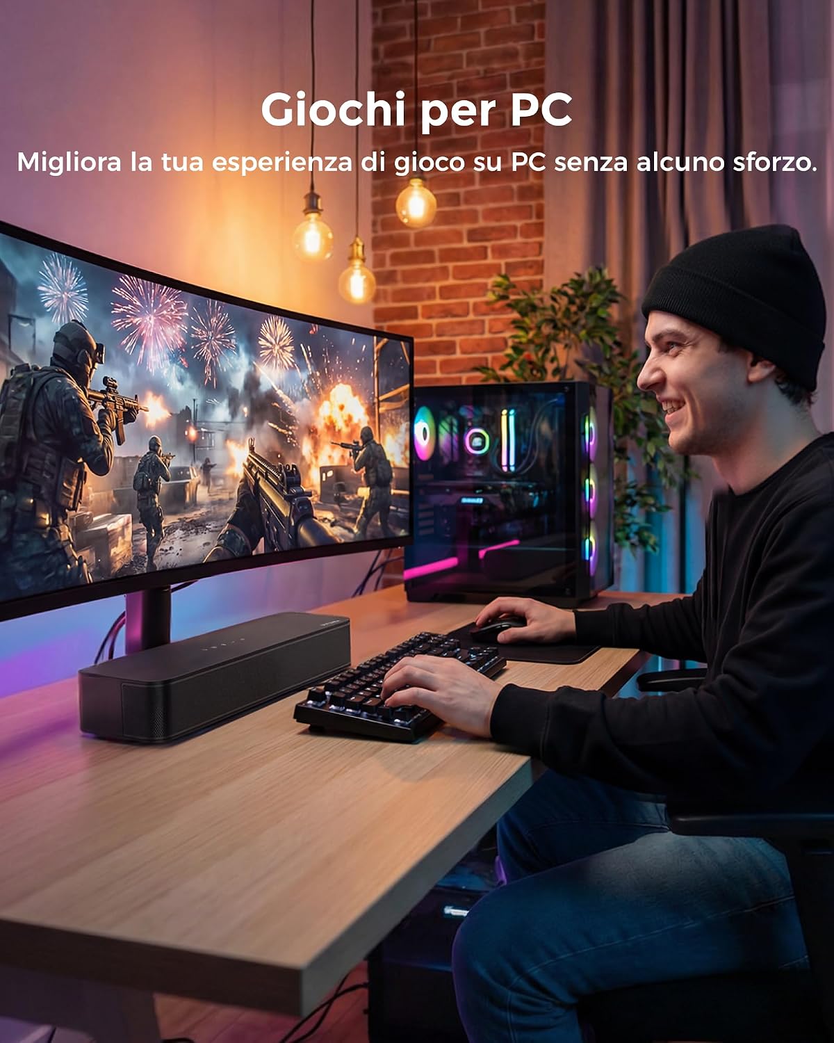 Thumbnail 6 de ULTIMEA Poseidon M20 Pro Soundbar 2.1 con subwoofer integrato, Bluetooth 5.4 e controllo via app