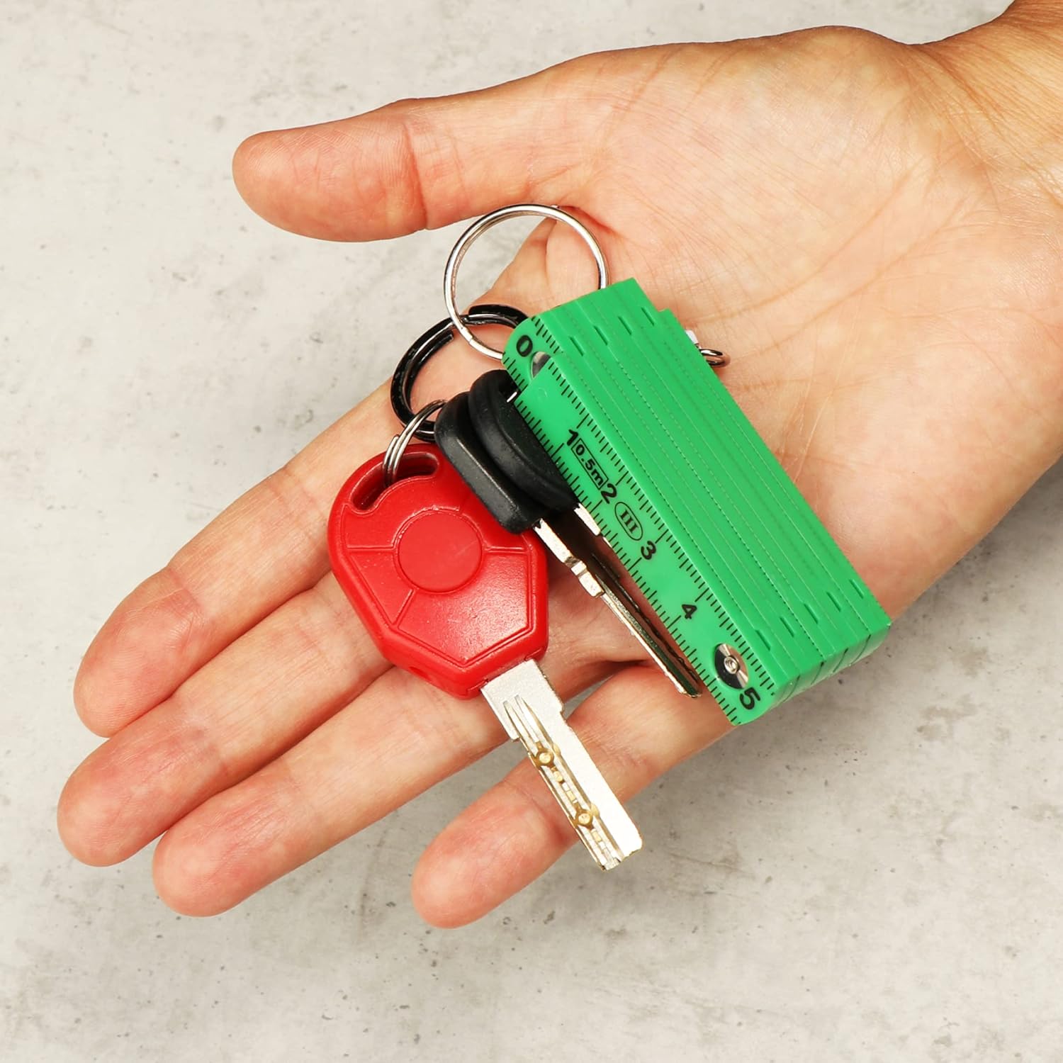 Thumbnail 3 de COM-FOUR® 5x Mini règle pliante 50 cm (5 pièces) – porte-clés et accessoire pratique