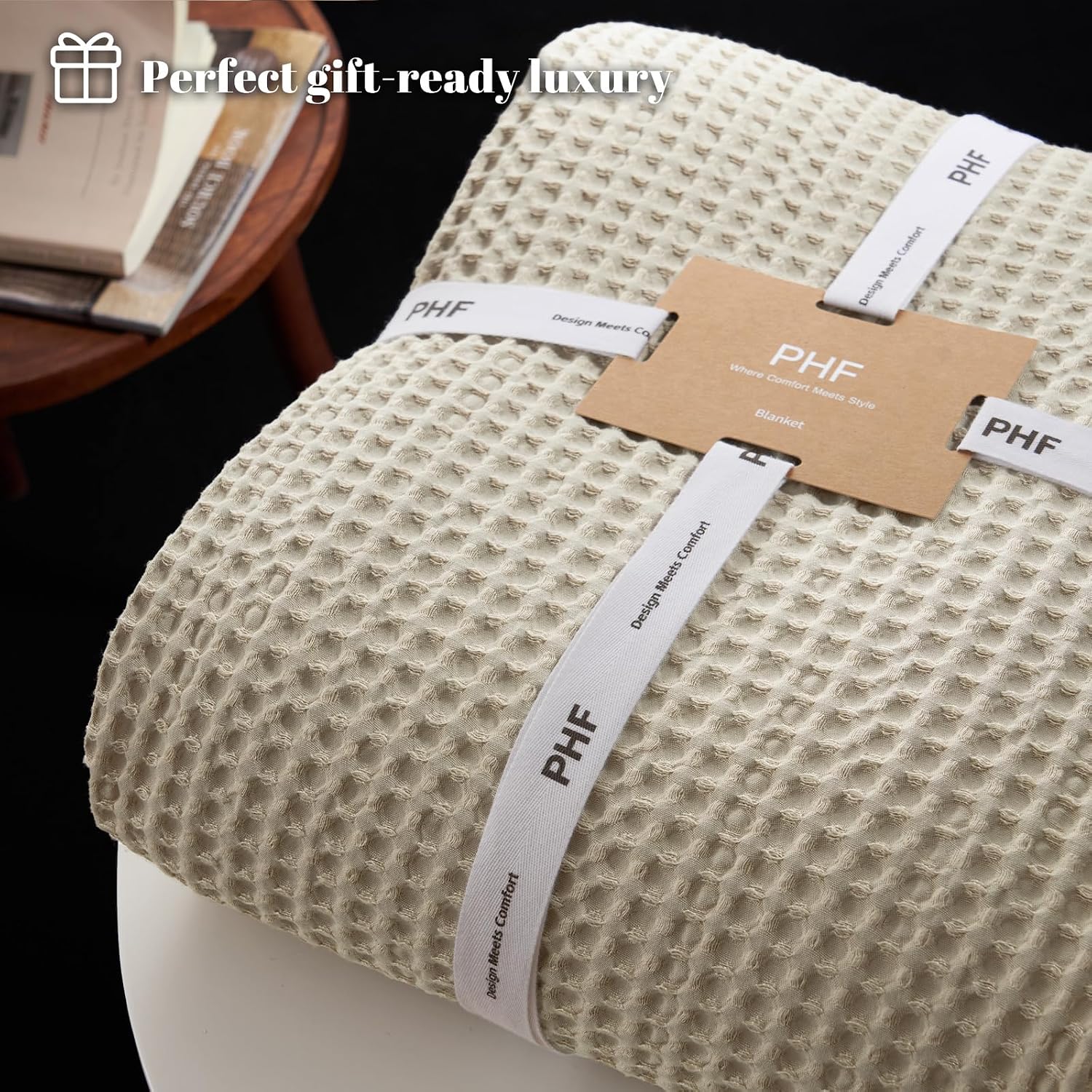 Detalle de PHF Waffle Weave Blanket Queen Size