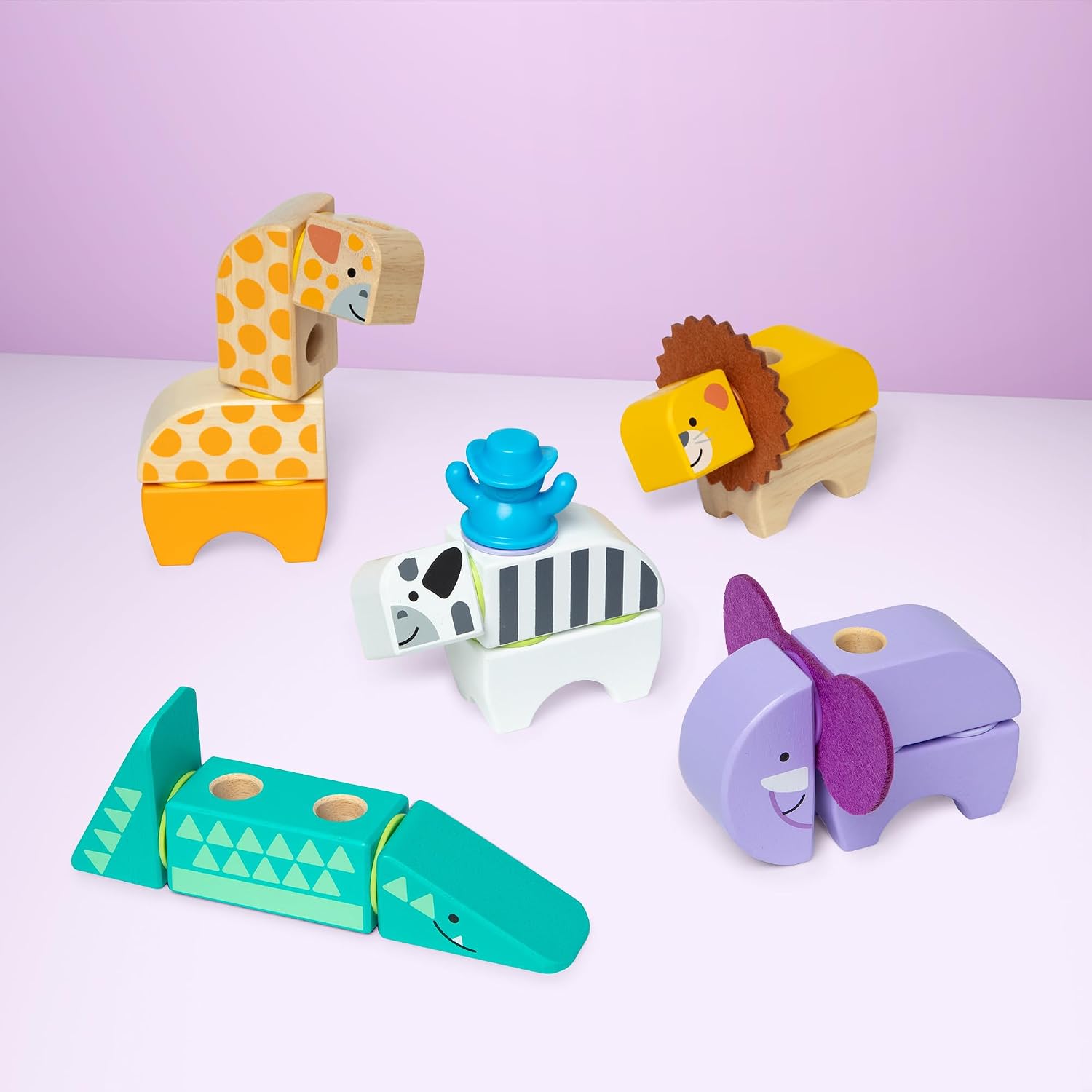 Detalle 2 de Melissa & Doug Blockables Safari 34 Teile đ§©