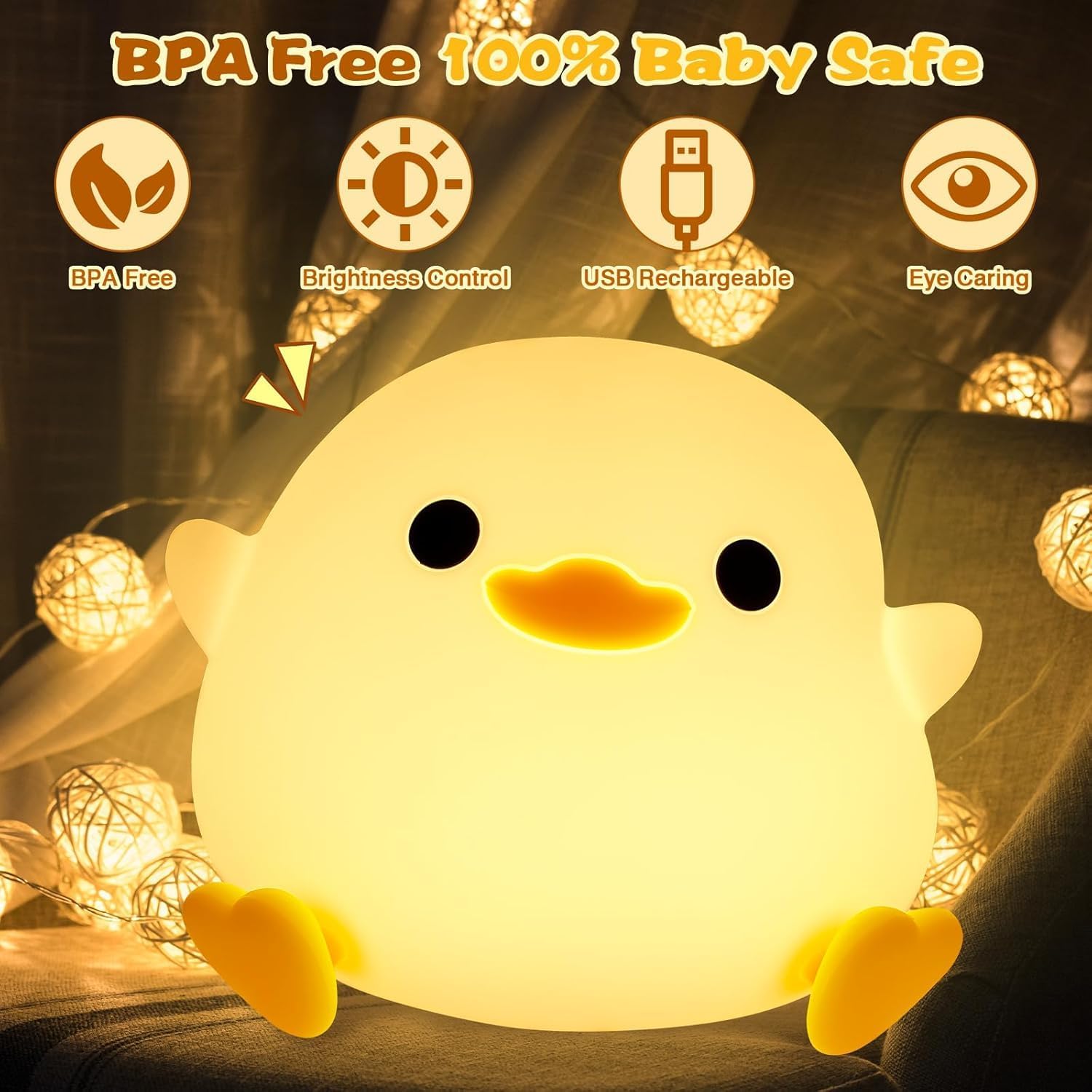 Detalle de Wudyfei Duck Lamp: Dodo Duck Night Light for Nursery