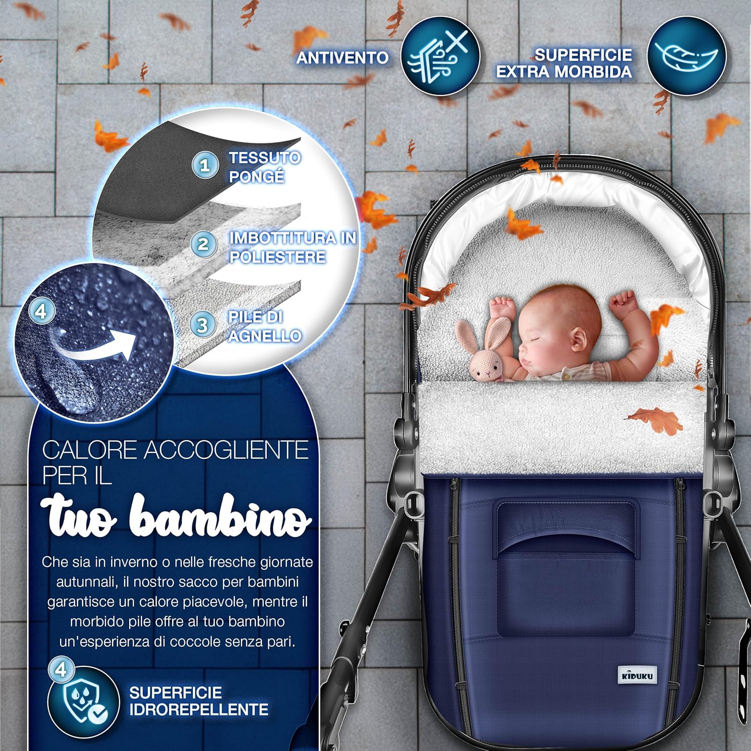 Thumbnail 4 de KIDUKU Sacco Passeggino Universale Invernale