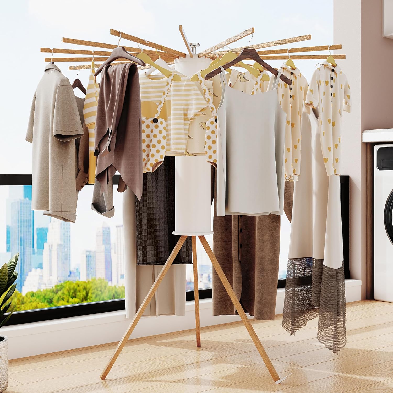 Thumbnail 1 de LIENAHU Clothes Drying Rack 16 Poles